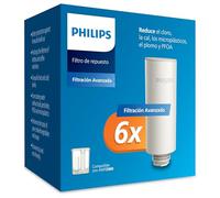 Philips Water Filtros de Repuesto Para Dispensador de Agua Filtrada Bajo Demanda - Paquete de 6, Filtro Taste+ Que Mejora el Sabor y Reduce Las Impurezas, Libre de BPA