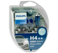 Philips Whitevision Ultra H1 H4 H7 W5W Halógeno Bombillas Autolamopen 55W 12V