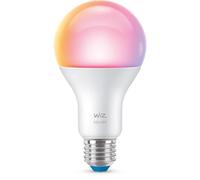 WiZ Smart LED A60 Bulb, White and Full Color, E27 Base, 60W, 806 Lumens, Dimmable, Works with Alexa, Google Assistant, and Apple HomeKit, Pack of 1