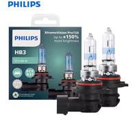Philips X-tremeVision Pro150 HB3 9005 Faro Delantero Halógeno para Automóvil 12V 60W P20d +150% Luz Blanca Brillante Lámpara ECE Original Más Luz 9005XVP