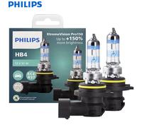 Philips X-tremeVision Pro150 HB4 9006 Faro Delantero Halógeno para Automóvil 12V 51W P22d +150% Luz Blanca Brillante Lámpara ECE Original Más Luz 9006XVP