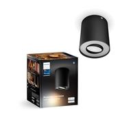 Philis Hue Pillar Extensión Foco LED Inteligente Orientable 400 lm, Negro | Luz Blanca de Cálida a Fría Regulable, Bombilla GU10 4.2W, Control por App y Voz, Compatible con Alexa, Apple y Google Home