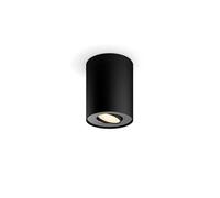 Philis Hue Pillar Foco LED Inteligente Orientable Individual 400 lm, Negro | Luz Blanca de Cálida a Fría Regulable, Bombilla GU10 4.2W, Control por App y Voz, Compatible con Alexa, Apple y Google Home