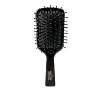 Phillips Brush Cepillo de pelo cuadrado de lujo, color negro elegante con detalles dorados, cepillo desenredante de 7 pulgadas de la serie Luxe de Phillips Brush Co