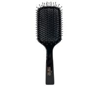 Phillips Brush Cepillo de pelo cuadrado de lujo, elegante color negro con detalles dorados, cepillo desenredante de 23,5 cm de la serie Luxe de Phillips Brush Co