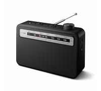 Phillips TAR2506/12 Radio Portátil FM/MW Analógica UKW/MW, Funciona con Electricidad o Pilas, Interiores y Exteriores, Diseño Clásico, Negro 210 mm x 149 mm x 66.3 mm