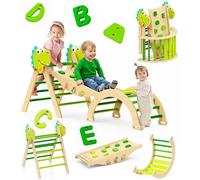 Philnas Pikler - Juego de escalada triangular, 11 en 1, plegable, para interior de la selva, gimnasio para niños pequeños de 1.8 a 7 años, juguetes de escalada de bebé, regalos de escalada Montessori