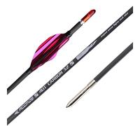 PHILOCS 12 pz Flechas con Plumas en Espiral,Longitud del astil 30 Pulgadas,ID 3,2 mm, Spine 850 (Pink)