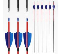 PHILOCS 12 Pz ID 4,2 mm Eje Naranja Flechas de Carbono-Puro Spine 700 Flecha de Caza, con Plumas de 7,6 cm 2 Azul Oscuro 1 Azul Claro