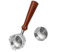Philorn Portafiltro sin fondo de 51 mm con 3 orejas, compatible con Delonghi Dedica EC680/EC685/EC885 y máquinas espresso SMEG, EUPA. Portafiltro sin fondo con inserto de filtro - Madera