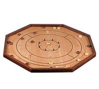 Philos Compact Crokinole Set - Octagonal Board - 69 x 69 Board and 56 x 56 playfield - Accessories Included - 2 Player Table-Top Game