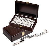Philos Double 9 Dominoes with Spinners in Smart Wooden Case