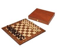 Philos-Spiele Juego de ajedrez Tournament – Tablero 50 cm, piezas y caja de madera (Rey 90 mm)