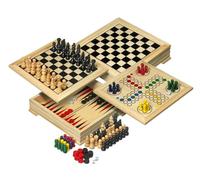 Philos Travel Wooden Game Compendium - 20cm (4 Games)