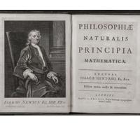 Philosophi Naturalis Principia Mathematica o Principios Matemáticos de Filosofía Natural comúnmente conocido como Principia por Sir Isaac Newton. Newton publicó el Principia en tres volúmenes en latín