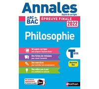 Philosophie Tle: Sujets & corrigé