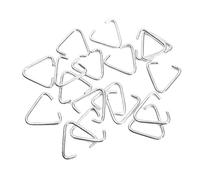PHILSP 100 piezas de aleación triángulo abierto saltar anillo partido conector cierre gancho hallazgos para joyería fabricación accesorios plata