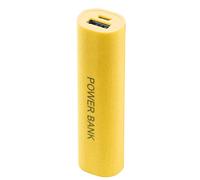 PHILSP Caja de carga portátil USB para 1 batería externa 18650, color amarillo