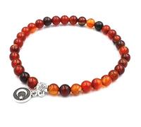 PHILSP Pulsera de oración musulmana para mujer, pulsera Tasbih, 33 cuentas de 6 mm, joyería islámica Tasbeeh, 6 month, Piedra, Ágata