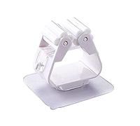 PHILSP Soporte organizador para escoba de pared con gancho para baño de color blanco