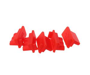 PHILSP Tapón antipolvo 5 piezas USB enchufe de polvo cargador tapa de puerto hembra Jack interfaz universal silicona a prueba de polvo Tablet Piece Notebook Notebook powerbank rojo