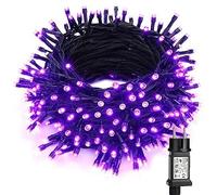 PhilzOps Halloween Decoración Guirnarldas Luces, 20M 200 LED Púrpura Cadena de Luces Exterior 8 Modos Impermeable Navidad Luces con Adaptador para Interior Festival Boda Fiesta Jardín Árbol Horror
