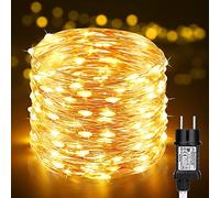 PhilzOps Luces de Hadas, 20M 200 LED Interior Cadena de Luces Blanco Cálido con Enchufe Impermeable 8 Modos Alambre de Cobre Guirnalda para Navidad Exterior Casas Boda Fiestas Balcón Jardín