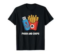Phish and Chips Funny Cybersecurity Cyber Hacking Hacker Camiseta