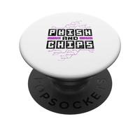 Phish Y Chips Hacker Hacking Computadora Hack PopSockets PopGrip Adhesivo