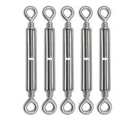 PHITUODA 5pcs M10 acero inoxidable 304 Ojo y Ojo Tensor de cuerda de alambre ajustable