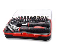 PHITUODA Juego de destornilladores de trinquete 61in1, broca de destornillador Ratxheting, kit de destornilladores de trinquete para computadoras, dispositivos electrónicos, muebles