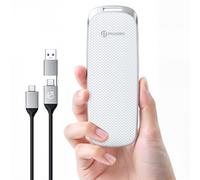PHIXERO P10PRO SSD Portátil Externo 256GB(SSD NVMe portátil), hasta 1050MB/s, USB 3.2 Gen2, Incluye Cable USB C 2 en 1, Disco Duro Portátil para iPhone 15+/Android/Windows/Mac, Blanco
