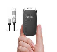 PHIXERO P20 2TB SSD portátil hasta 2000 MB/s, USB 3.2 Gen 2X2 External Solid State Drive, USB C to C&A para smartphone, tableta, PC, Labtop (negro)