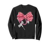 Phlebotomist Coquette Bow Kawaii Nurse Retro Sudadera