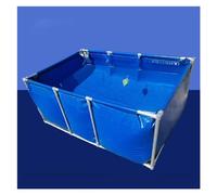PHLEPS Piscina For Peces Estanque De Peces De Lona sobre El Suelo, Tanque De Agua For Acuicultura Tanques De Peces Plegables Grandes Resistentes A La Intemperie con Válvula De Drenaje (Color : Blue,