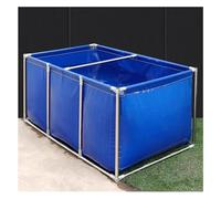 PHLEPS Piscina For Peces Estanque De Peces De Lona sobre El Suelo, Tanque De Agua For Acuicultura Tanques De Peces Plegables Grandes Resistentes A La Intemperie con Válvula De Drenaje (Color : Blue,