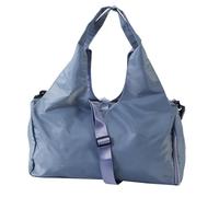 Phlexio Bolsa de gimnasio grande con hebilla para esterilla de yoga, bolsa de viaje impermeable, bolsa de fin de semana para mujer, Azul