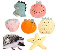 Phlust Chewer Toy - 6 x Hedgehog Set, pelota suave, accesorio para diversión para mascotas interactivo | Juguetes divertidos para pequeños animales de ruta para la cabaña china de conejos