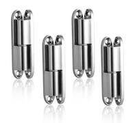 PHMING 4 Piezas Bisagras Puertas Madera Aleación de Zinc, Bisagras Abatibles Plateado, Bisagra Puerta Desmontable, para Ventanas, Armarios, Muebles