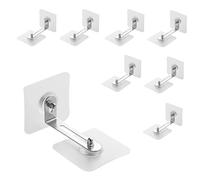 PHMING 8 Pares Antivuelco Fijador Muebles, Ajustable Anclaje Mueble Pared, Anclajes de Pared Adhesivos para Muebles, para Fijar Armarios, Estanterías, Archivadores (Transparente)