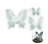 PHMING Molde de Silicona, Moldes de Silicona de Mariposa, 3 en 1 Molde de Resina Mariposa, Forma de Mariposa Moldes para Jabones Artesanales, para Hacer Velas, Chocolates, Manualidades de Yeso