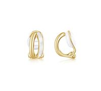 PHNIBIRD Pendientes Clip Mujer Sin Agujero Dorados 14k con Nácar Natural