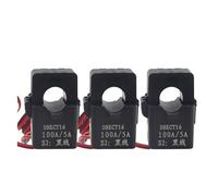 PHNOITPQ Transductor de presión 3 uds Transformador de Corriente de núcleo Dividido Mini KCT16 Transformador de Corriente de Tipo Abierto 50A100A 150A 200A CT Tipo Hebilla(3pcs 100a 5a)