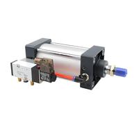 PHNOITPQ Válvula solenoide Serie estándar SCF50, Cilindro neumático Integrado, diámetro Interior de 50 mm, Carrera de 25-1000 mm, Juego de Cilindros neumáticos sin imán(Scf50x175,DC24V)