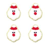 Phnom Penh-bordado for toalla, emblema navideño, accesorios de ropa, insignia, pegatina bordada, parches termoadhesivos, 4 Uds.(Santa Claus)