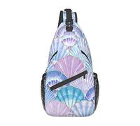 Phnom Penh Colorful Shells Sling Bag, Casual Crossbody Shoulder Bag Senderismo Daypack Crossbody Shoulder Backpack Travel Chest Pack para Hombres Mujeres