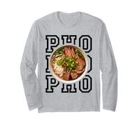 Pho Bowl Sopa de Fideos vietnamita Cocina de Vietnam Amantes de la Comida Manga Larga