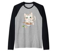 Pho Cat Lover Palillos Vietnamitas Fideos Comida Asiática Camiseta Manga Raglan
