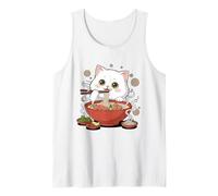 Pho Cat Lover Palillos Vietnamitas Fideos Comida Asiática Camiseta sin Mangas