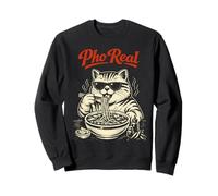 Pho Gato Real Comiendo Fideos Vietnam Viaje Foodie Sudadera